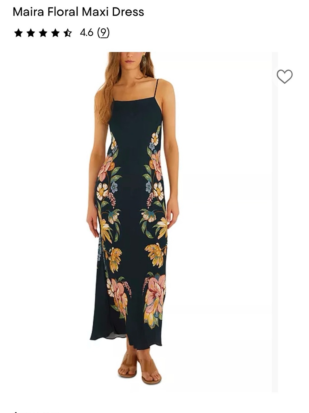 FARM Rio Floral Maxi Dress - Black with Pink, Yellow & Green Flowers